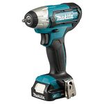 Makita TW060DWAE 12V Max Li-Ion CXT Impact Wrench Complete with 2 x 2.0 Ah Li-Ion Batteries and Charger Supplied in A Carry Case