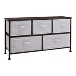 Amazon Basics Extra Wide Fabric 5-Drawer Storage Organizer Unit for Closet, Bronze