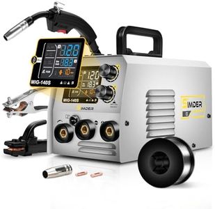 SSIMDER 140A MIG Welder Flux Core 110V 220V 3 in 1 with 1lb Wire, IGBT Inverter Multiprocess Welding Machine for DIY Beginner, Auto Repair, Home & Farm