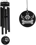 ASTARIN Personalized Pet Memorial Wind Chime, Loss of Dog Wind Chimes Outdoor Sympathy, 30 Inches Paw Print Pet Remembrance Gift to Honor and Remember a Dog, Cat, or Other Pet