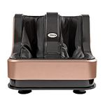 TENS-Calf and Leg Foot Massager, (Foot Pressing and Vibration), 80W, 4 Motors, Dark Brown Massager (Brown) (T-99)