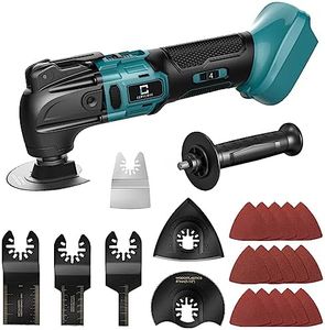 Cordless Oscillating Tool Compatible with Makita Battery, Brushless-Motor Tool with Auxiliary Handle, Oscillating Multi-Tool for Scraping, Sanding,Cutting Wood(Battery Not Included)