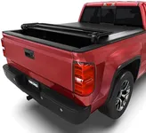 OEDRO Soft Quad Fold Truck Bed Tonneau Cover Fits for Chevy Silverado/GMC Sierra 1500 New Body Style 2007-2013 Without Multi-Flex Tailgate, Fleetside 6.6 Feet Bed