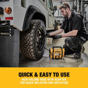 DEWALT 18V XR Cordless Inflator – Portable Air Compressor