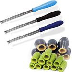 Zucchini Squash Vegetable Corer 3 pcs Corers Stainless Steel Core Remover Tool Kitchen Stuffed Vegetables Veggies Seed Remover Remove Seeds Eggplant Cucumber 10" Long Coring Tools Gadgets Drill