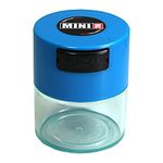 Minivac TV1-CLB - 10g to 30 Gram Vacuum Sealed Container Lt. Blue Cap & Clear Body