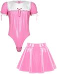 iiniim Mens Sissy Ruffle Lace Paten