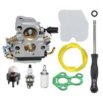 Hippotech Carburetor with Air Filter Fuel Line Filter for Husqvarna 235 235E 236 236E 240 240E Chainsaw