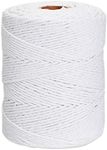 200 Yards of 2mm Macrame Cord for Crafts, White Cotton String for Gift Wrapping, Bakers Twin for Wall Hanging, Plant Hangers, DIY Projects, Gardening, Homemade Art