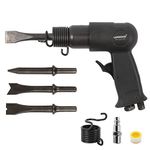 UPWOOD UW-AH150 Short Barrel Air Hammer Kit with Quick Change Retainer and 4 Chisels, 1-5/8 Inch Stroke, 4500 BPM, Light Weight
