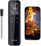 Wi-Fi Wireless Meat Thermometer with Smart Standalone LCD Base, Bluetooth Grill Thermometer, APP Control, IP67 Waterproof