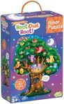 Peaceable Kingdom Shimmery Hoot Owl Hoot Floor Puzzle - 49-Piece Giant Floor Puzzle for Kids Ages 3 & up - Fun-Shaped Puzzle Pieces - Great for Classrooms