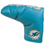 Team Golf NFL Miami Dolphins Golf Club Vintage Blade Putter Headcover, Form Fitting Design, Fits Scotty Cameron, Taylormade, Odyssey, Titleist, Ping, Callaway