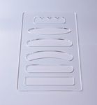 Yuxuanish Charcuterie Board Handle Template,Acrylic Router Template,6 in 1 Grab Handle Router Template,Woodworking Router Template (11.75x7.75"), Clear/Transparent