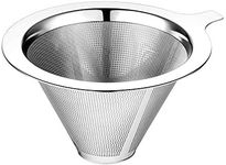 ANNMEXX Upgraded Pour Over Coffee Filter, Coffee Dripper, Paperless Mess Stainless Steel Coffee Filter, Maker One to Two Cup Coffee, Keeping Nature Coffee Flavour, Easy to Use and Clean (1-2Cups)