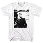 American Classics Halloween Scary Horror Slasher Movie Franchise Michael Meyers Adult T-Shirt Tee, White, Medium