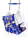 SGMSC Baby Care Cotton Swing for Kids Baby's Children Folding and Washable 1-3 Years with Safety Belt Home Garden Jhula for Babies for Indoor Outdoor(Multi-Colored)