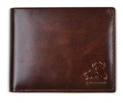 BULL GUARD RFID Blocking Bifold Wallet for Men with Coin Pocket Forest Brown