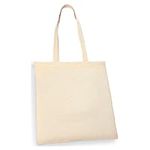 eBuyGB Pack of 10 Natural Cotton Shopping Tote Bags - Shoppers