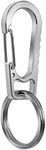 PPFISH Titanium Heavy Duty Carabiner Keychain, EDC Quick Release Hooks with Titanium Key Ring Set for Men Women (Gray)