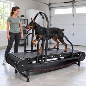 Foorose Dog Treadmill for Large Dogs, Brake, 18" Wide, High Side Panels