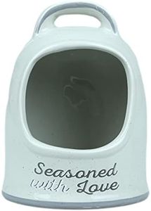 Dolomite Grey Ceramic Salt Cellar Pig Kitchen Spices Condiment Dispenser