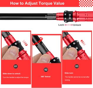 ATsafepro Torque Wrench Set – 1/4, 3/8, 1/2 Inch Drive, Dual Direction, 3 Socket Adapters