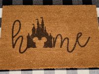 Ecosides Home Doormat with Castle, Home Decor, Personalized Custom Doormat, Personalized Gift, Painted Doormat for Housewarming Gift