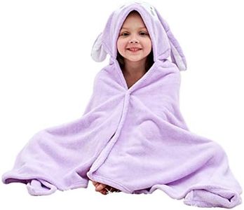 Bigood Hooded Bath Towels for Babies, Toddler Kids Cute Animal Bath Robe Soft Plush Hooded Towel Bathrobe for Boys Girls