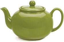 RSVP International Stoneware Teapot Collection, Microwave and Dishwasher Safe, 42 oz, Green