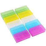 Battery Cases,10 Pcs Portable Clear Plastic Battery Carrying Holder Storage Box for /18350 Batteries,for Travel,Camping,Hiking,Home