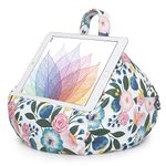 iBeani iPad & Tablet Stand / Bean Bag Cushion Holder for All Devices / Any Angle on Any Surface - Floral Plum