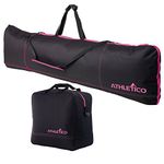 Athletico Padded Two-Piece Snowboard and Boot Bag Combo | Store & Transport Snowboard Up to 165 CM and Boots Up To Size 13 | Includes 1 Padded Snowboard Bag & 1 Padded Boot Bag (Black with Pink Trim)