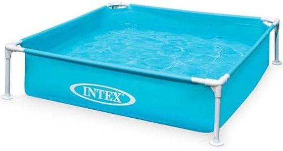 Intex 4 Foot x 12 Inch Miniature Durable Vinyl Outdoor Above Ground Frame Kiddie Swimming and Teaching Baby Pool for Ages 3 and Up, Blue