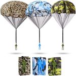 NUTTY TOYS Army Parachute Toys for Kids - Tangle Free Outdoor Flying Parachute Men, Best Small Outside Toys for 4 5 6 7 8 9 10 11 12 Year Old, Top Christmas Stocking Stuffers Idea 2024 Unique Boy Gift