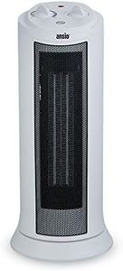 ANSIO Electric Portable Tower Heater 2000W - 70° Oscillating PTC Ceramic Heater with 2 Heat Settings, Adjustable Thermostat and Safety Cut-Off