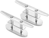Boat Cleats 6 Inch Stainless Steel Boat Cleat 316 Stainless Steel Boat Cleats Open Base Cleat Boat Dock Cleats 6 Inch Boat Rope Cleat Boat Mooring Cleat for watercraft/Boat/Yacht, Pack of 2