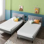 Zinus 5 Inch Memory Foam Mattress 2 Piece Set, White, Twin