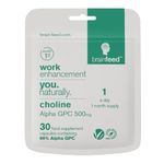 Alpha GPC Capsules (30) | 1-a-Day | 99.7% Alpha GPC Choline Supplement | 500mg | Nootropic Alpha Brain Supports Memory & Cognition | Acetylcholine Supplement