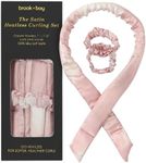 Brook + Bay Heatless Hair Curler-Overnight Heatless Curls, Heatless Curling Rod for Short & Long Hair & Headband Hair Curlers to Sleep in - Pale Rose