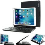 Snugg iPad Mini Keyboard Case for iPad Mini 1/2 / 3, Wireless Backlit Bluetooth iPad Mini Keyboard Case 360 degree Rotatable Keyboard for iPad Mini - Black