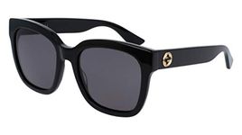 Gucci Women's 0034S_001 (54 mm) Sunglasses, Black, 54