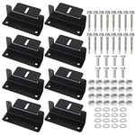 JMIATRY 8 Pcs Solar Panel Mounting Brackets, Aluminum Solar Panel Z Brackets Roof Solar Panel Bracket with Nuts and Screws for RV, Boat, Wall, Yacht and Other Off Gird Installation