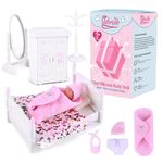 BABESIDE Mini Silicone Reborn Baby Dolls - 3 Inches Adorable Sleeping Newborn Baby Doll, Realistic Miniature Reborn Baby with Furniture Accessories and Bibs, Hats for Kids Aged 3+ (Pink)