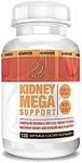 Actif Kidney Mega Support with 10+ Advanced Factors, Non-GMO, Fast Acting, Made in USA, 120 Count