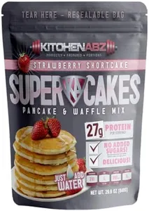 Strawberry Shortcake Super Cakes, High Protein Pancake Mix, Healthy Protein Pancakes for a Nutritious Breakfast, High Protein Breakfast Pancake Mix - 29 Oz