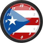 Puerto Rico Flag Clock Widget