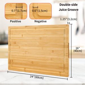 Utoplike XXXL Bamboo Cutting Board – Extra Large Chopping Surface