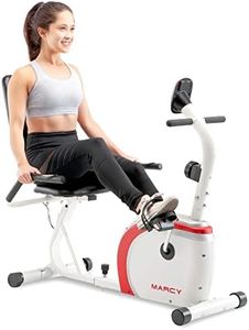 Marcy Recumbent Exercise Bike, White