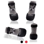 AblePet Dog Boots Waterproof Shoes Breathable Socks, with Anti-Slip Sole and Adjustable Magic Tape All Weather Protect Paws Only Fit for Small Dog(4Pcs)(Black, S)